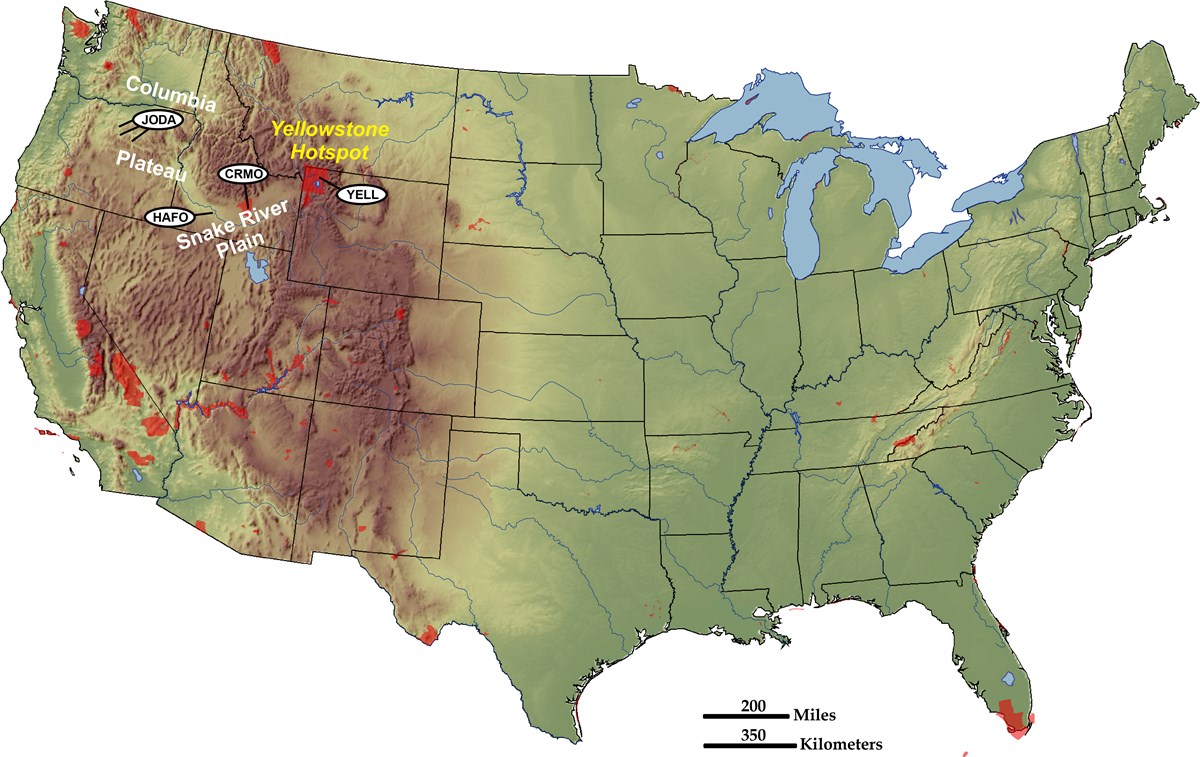Continental Hotspot Geology (U.S. National Park Service)