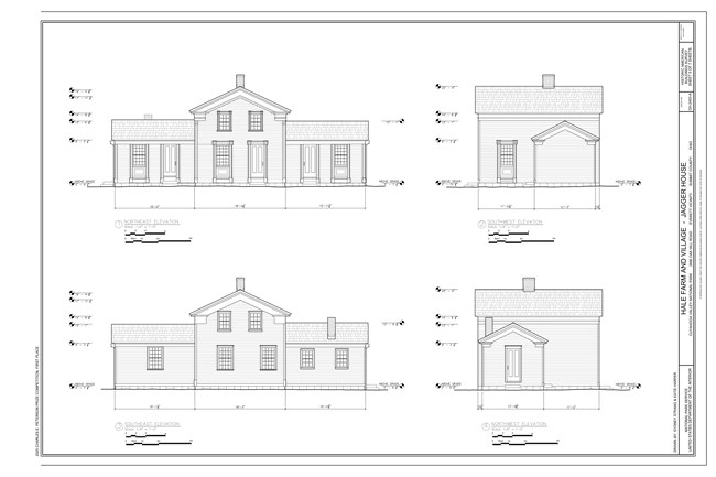 Measured drawing of Hale Farm and Village, Jagger House (HABS OH-2493-A)