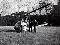 This helicopter was used to search cliffs for a lost hiker at Yosemite National Park.