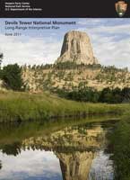 The cover of a long range interpretive plan for Devils Tower National Monument
