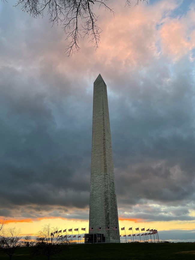 Washington Monument at sunset