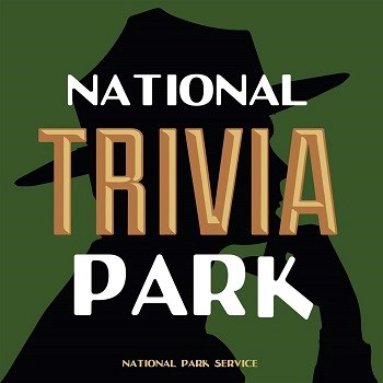 Silhouette of a park ranger with text reading "National Trivia Park"