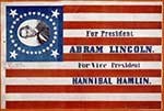 Photo of Abraham Lincoln Ticket Flag