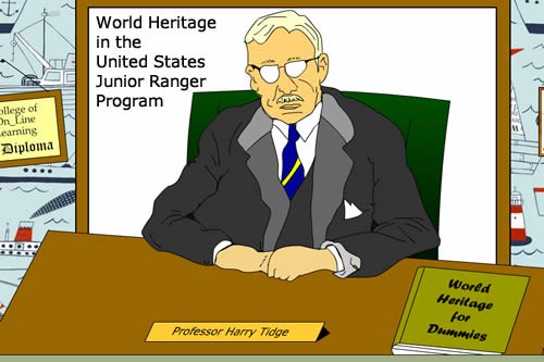 Professor Harry Tidge sitting at his desk.
