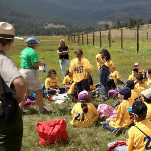 Students from Monte Verde Cloud Forest, Costa Rica, learn how to conduct environemtal surveys at Rocky Mountain NP.