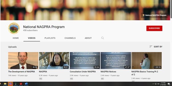 National NAGPRA YouTube Channel