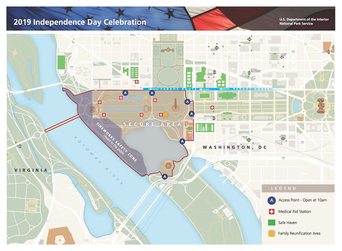 Maps - Washington, DC, Fourth of July Celebration (U.S. National Park ...