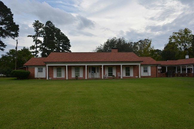 One story brick ranch style house