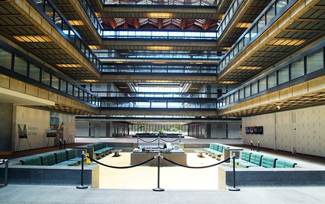 interior view of lobby at Bell Labs