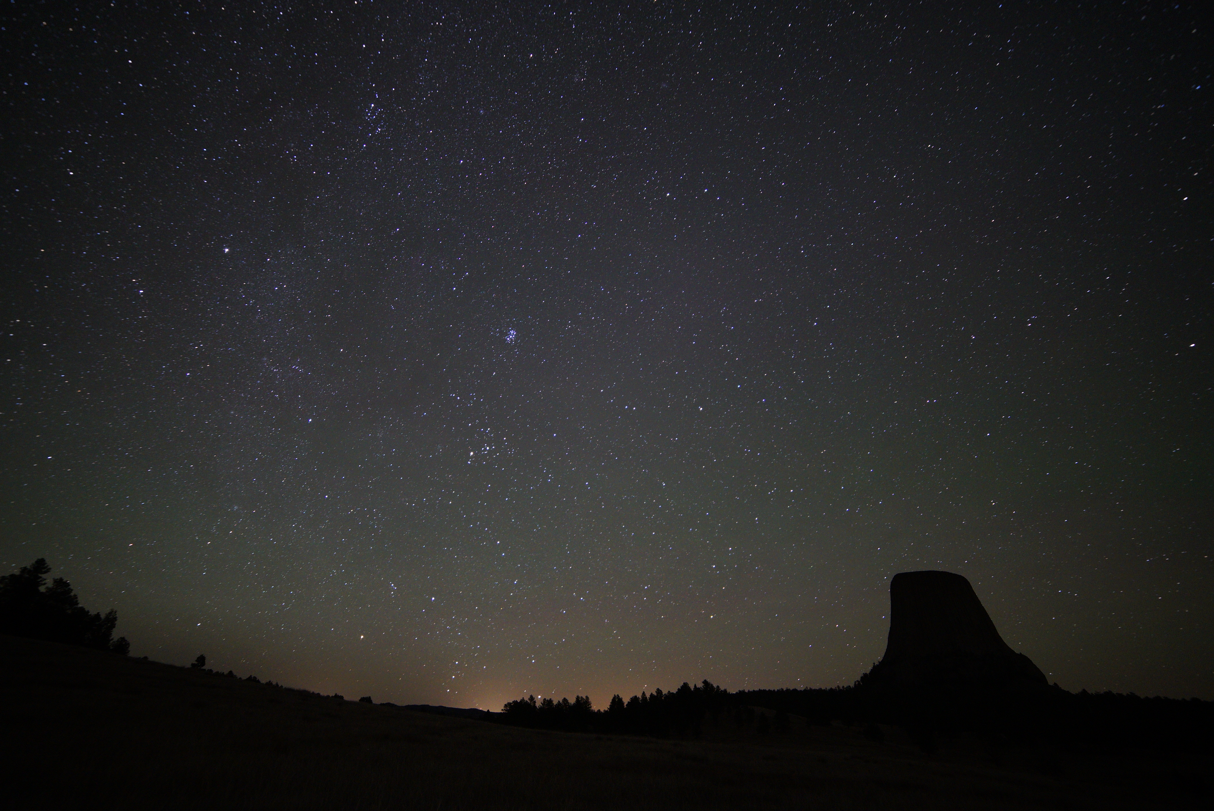 Airglow over Devils Tower National Monument
