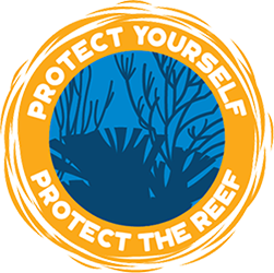 Protect yourself protect the reef campaign graphic