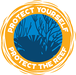Protect yourself protect the reef campaign graphic