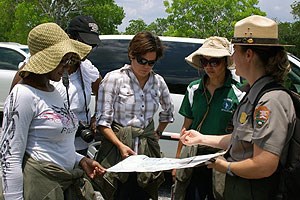Teachers participating in a park orientation at Everglades National Park