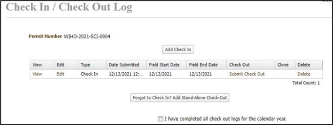 Check Out for Fieldwork - Science (U.S. National Park Service)