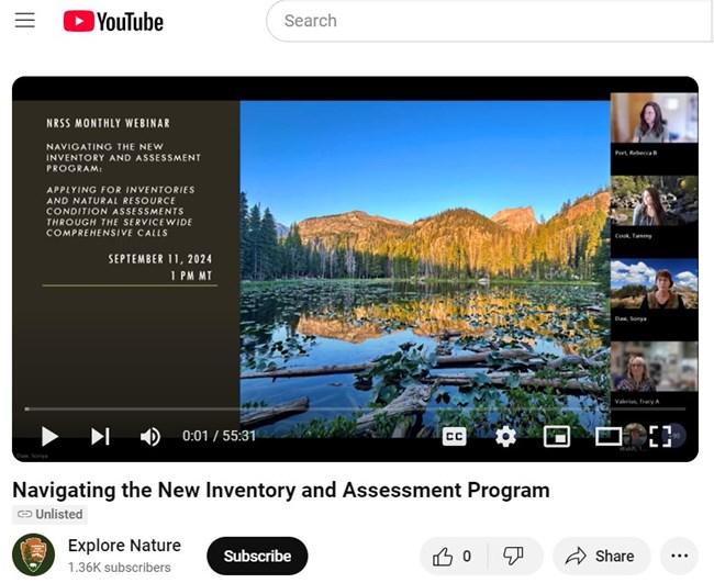 Screengrab of landing page to a YouTube Video