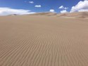 Wind ripples patterns across sand dunes at Great Basin National Park.