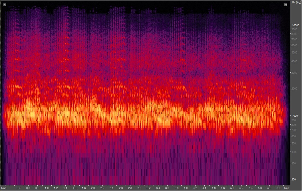 Spectrogram of sandhill crane