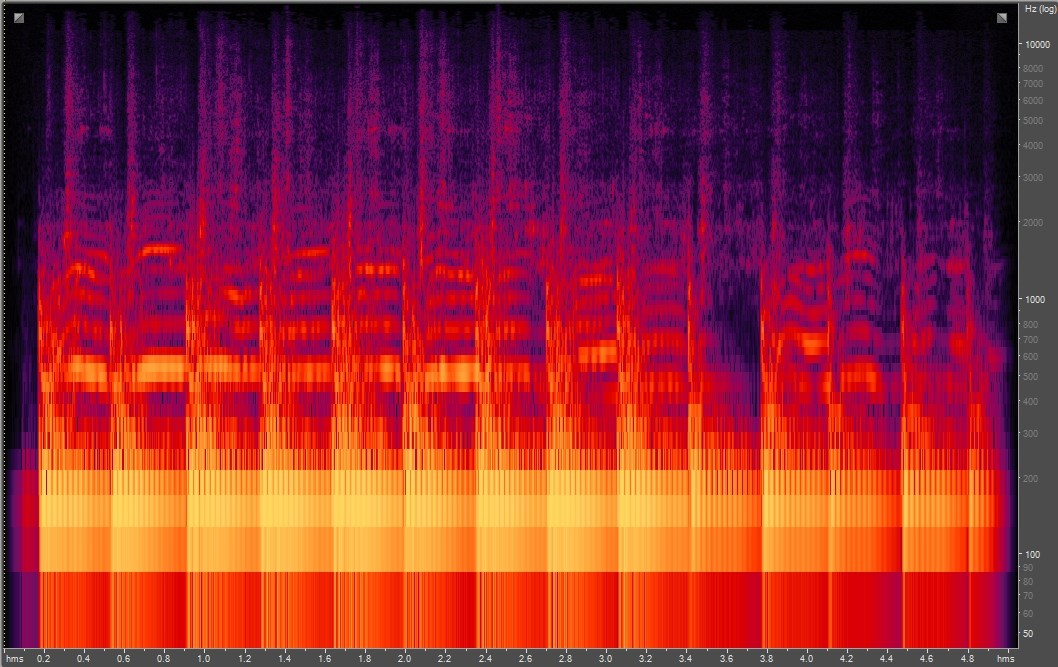 Spectrogram of traditional Native American music