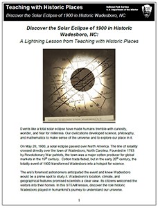 Cover of Wadesboro-1900 Eclipse lesson plan