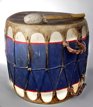 Drum and Stick from Zia Pueblo c. 1940