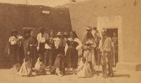 Group of Indians at the Pueblo of San Juan, NM, ca. 1870-1908. Photo by H.T. Heister. Courtesy of Wikimedia Commons.
