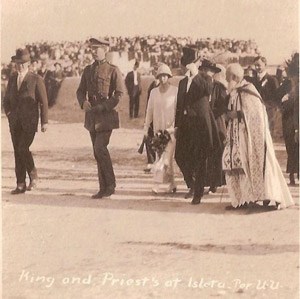The King of Belgium visits Mission San Agustin de Isleta, October 20th, 1919.