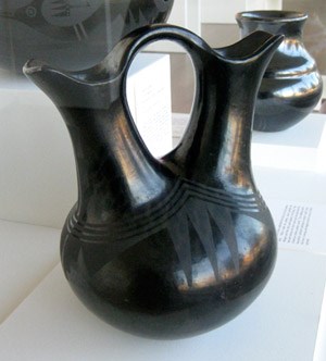 Blackware wedding vase jar by Maria and Julian Martinez from San Ildefonso Pueblo, ca. 1929.