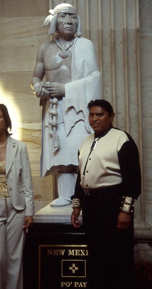 The unveiling and dedication of the Po'pay statue in the National Statuary Hall Collection