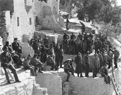 World War II soldiers at Mesa Verde NP