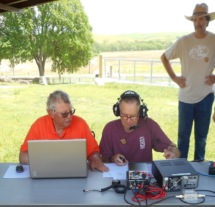 Ham radio operators speaking with people from all over the world.