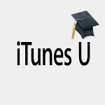 image of mortarboard hat with iTunes U text