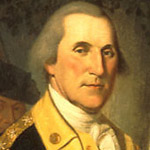 portrait of George Washington in military uniform