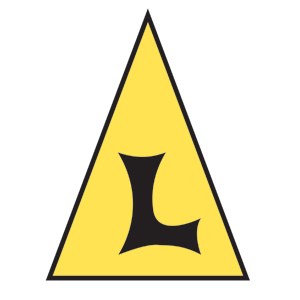 A yellow triangle with the letter 'L' within it.
