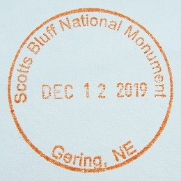 Scotts bluff passport stamp with date