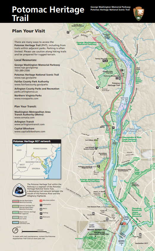 Potomac Heritage NST Mount Vernon Trail Brochure