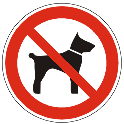 No dogs and no pets symbol.