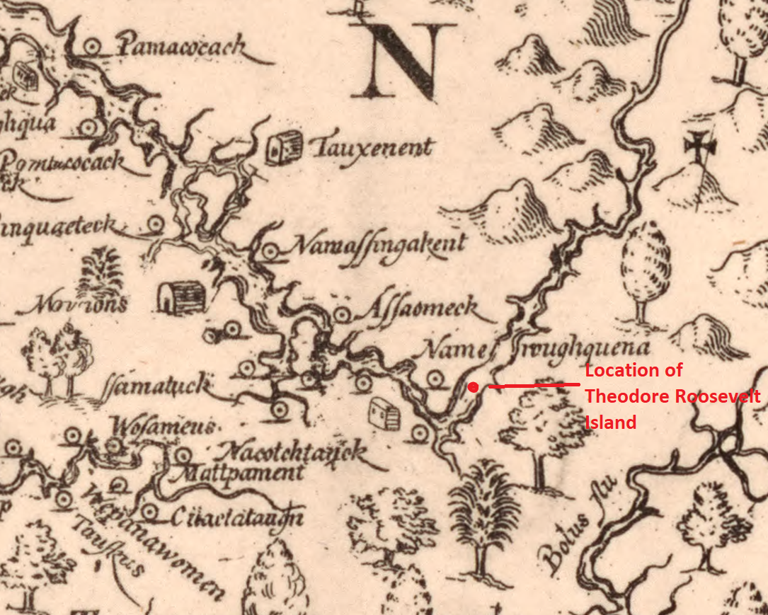 A map of the Potomac River from 1608