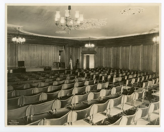 Antique photo of 1923 auditorium