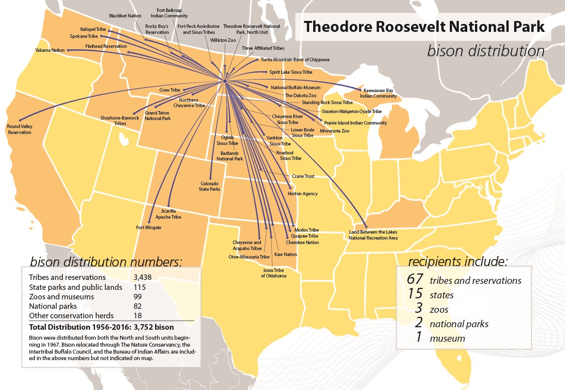 TRNP Bison Transfer Map Theodore Roosevelt National Park (U.S