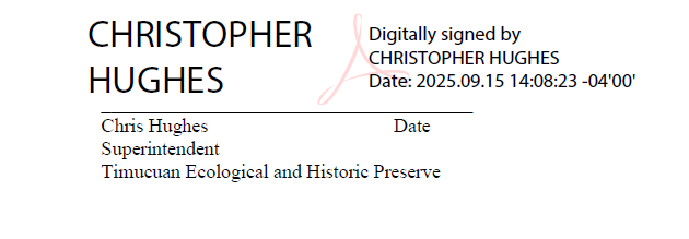 The digital signature of Superintendent, Chris Hughes
