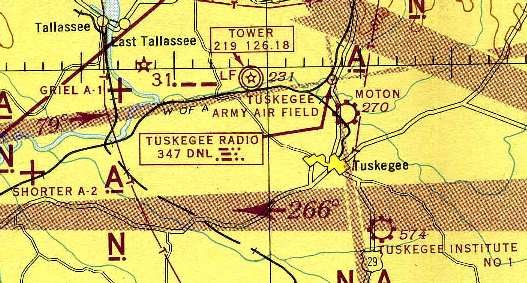 Map of Tuskegee Air Field