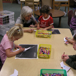students using education kits