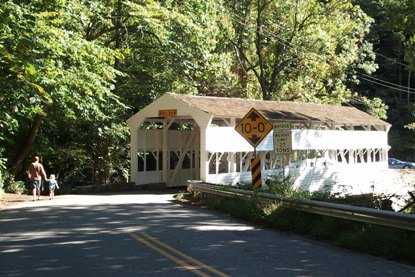 Walking by the Covered Bridge