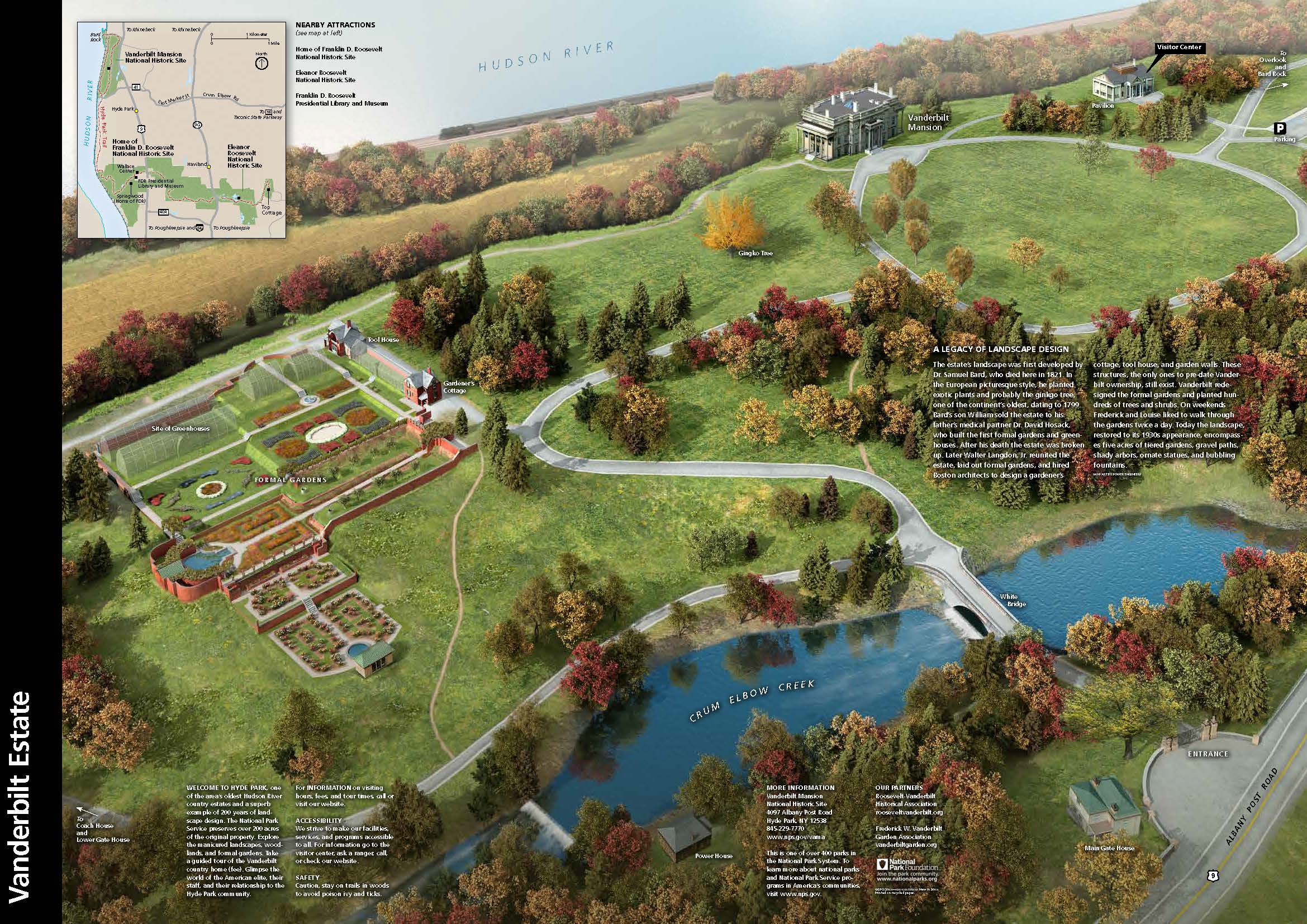 Map of the Vanderbilt Estate from a brochure