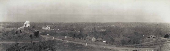 Old Jackson Road showing Illinois Monument and Shirley House, ca. 1910
