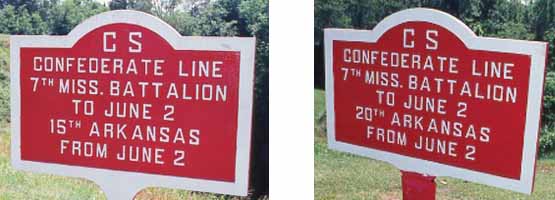 7th Battalion Mississippi Infantry Markers