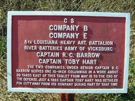 8th Battalion Louisiana Heavy Artillery, Cos. B, E Marker
