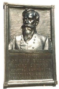 Col. Cyrus Bussey, bronze relief portrait
