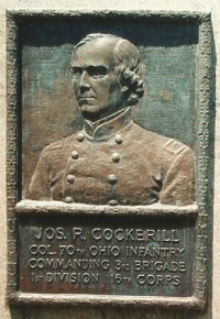 Col. J. R. Cockerill, bronze relief portrait