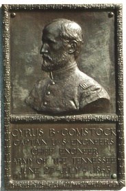 Capt. Cyrus B. Comstock, bronze relief portrait